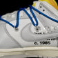 EI -OW x Dunk (NO.10) blue shoelace yellow buckle