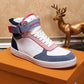 EI -LUV Rivoli High Pink Blue White Sneaker