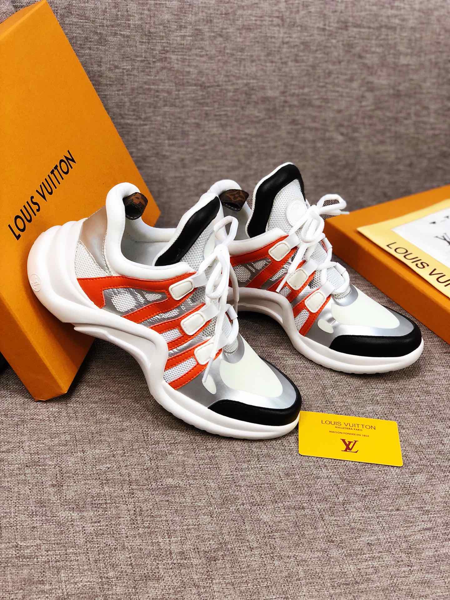 EI -LUV Archlight White Black Orange Sneaker