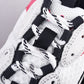 EI -Bla Triple S Black And White Powder Sneaker
