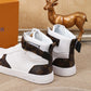 EI -LUV Rivoli High White Brown Sneaker