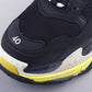 EI -Bla Triple S Black And Yellow Sneaker