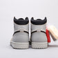EI -AJ1 gray and white scratch shoes for women