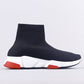 EI -Bla Socks And Shoes Black And White Red Sneaker