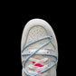 EI -OW x Dunk (NO.38) light blue shoelace pink buckle