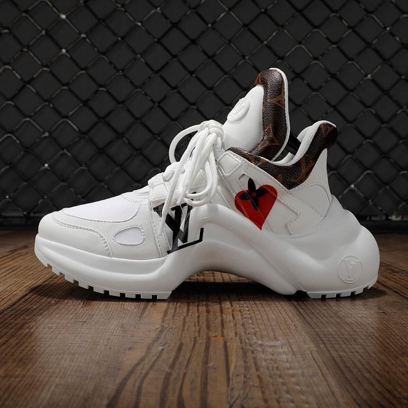 EI -LUV Archlight White Brown Sneaker
