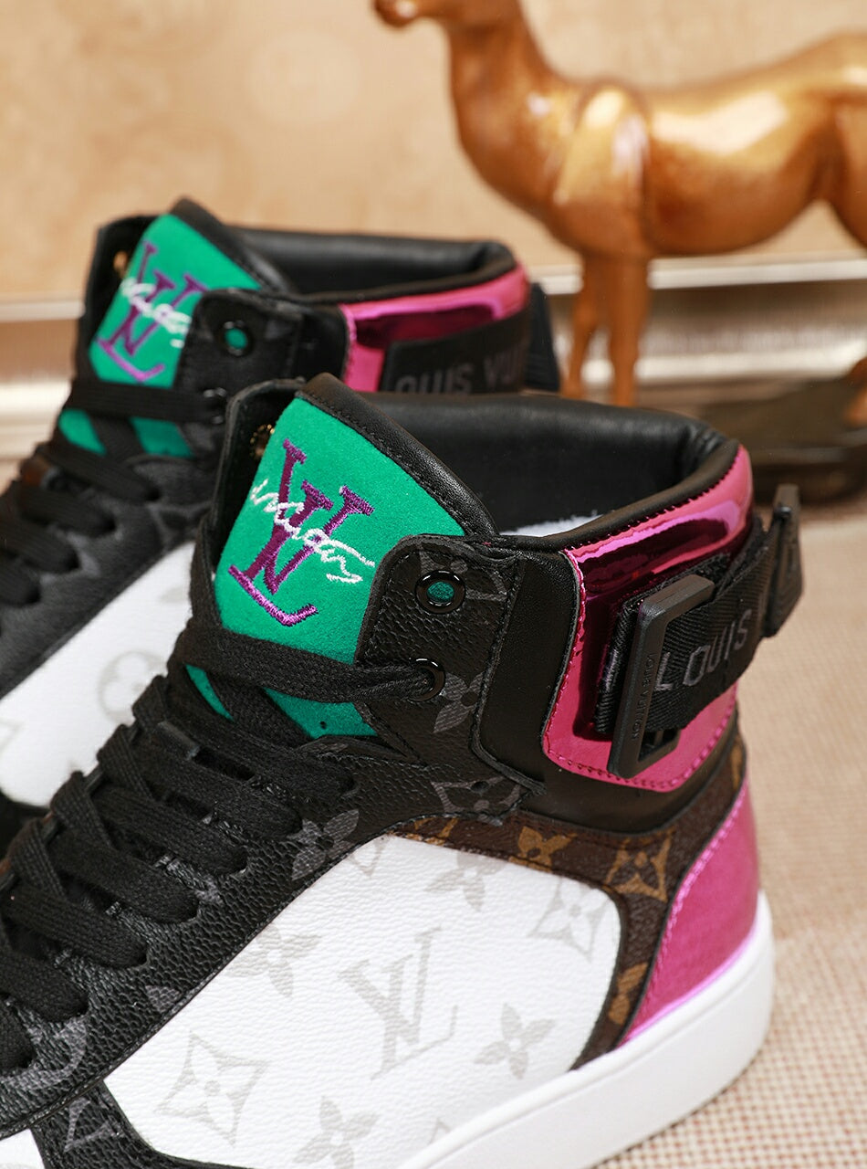EI -LUV Rivoli High Blue Pink Sneaker