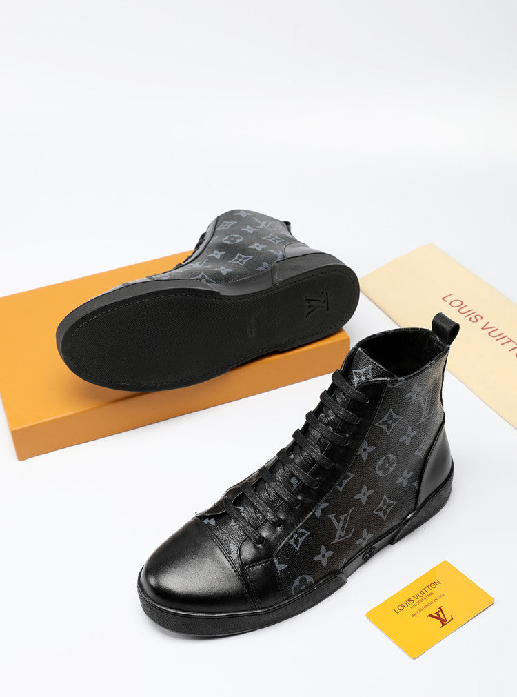 EI -LUV High CEnogram Black Boot Sneaker